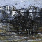 •	İbrahim Yıldız, "Kırık Bellek IV", 21 x 23 cm, Karton üzerine karışık teknik, 2010