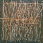 Emrah UYSAL,Köksap 6,Tuval Üzerine Karışık Teknik, 80x80 cm,2017
